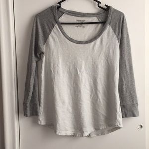 Gray and White Baseball Tee